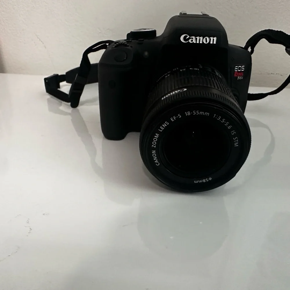 Canon EOS Rebel T6i with EF-S 18-55mm lens- WiFi enabled